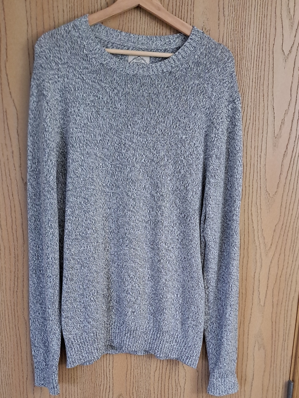 St. John’s Bay Men’s Marled Knit Crewneck Sweater - Gray/White - Size XL
